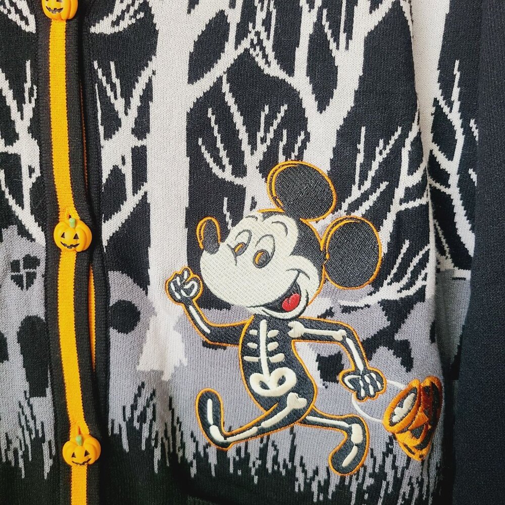 Her Universe Disney Mickey Mouse Trick Or Treat Cardigan Size L Black - Picture 3 of 7